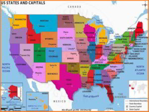 Bản đồ đất nước Mỹ và dịch vụ gửi hàng đi Mỹ nhanh chóng giá rẻ giao hàng đến toàn nước Mỹ tại An Tin Phat